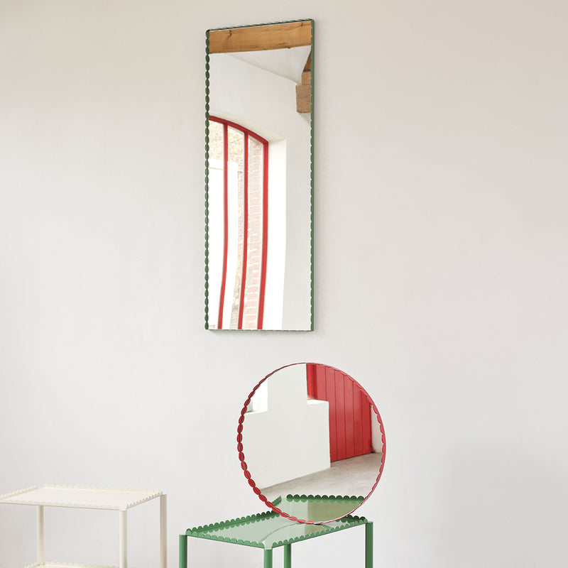 Miroir Arcs Rond - Ø 60 cm - Rouge