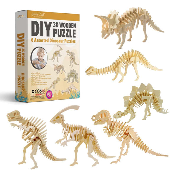 Puzzle 3D en bois DIY - Dinosaure