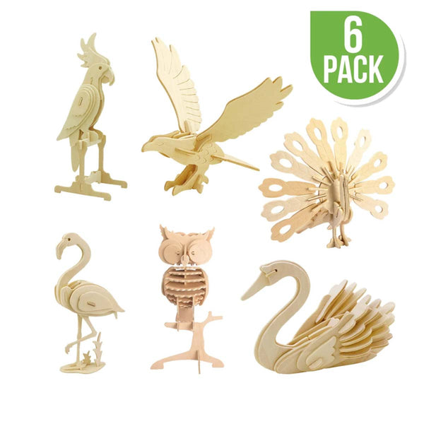Puzzle 3D en bois DIY - Oiseaux