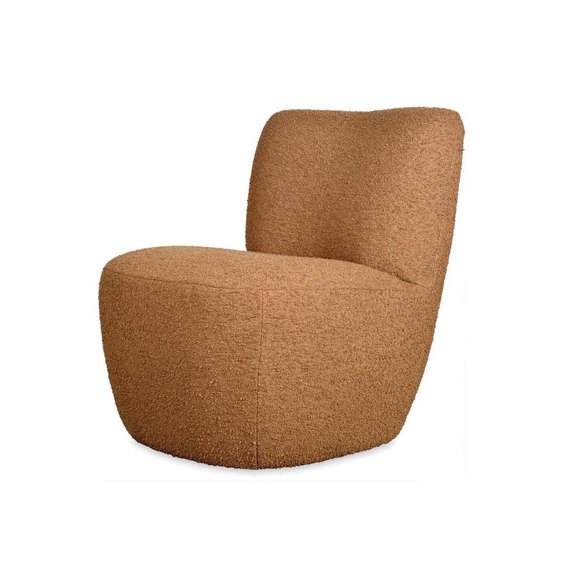 Fauteuil Eve Tissu Bouclette - Caramel