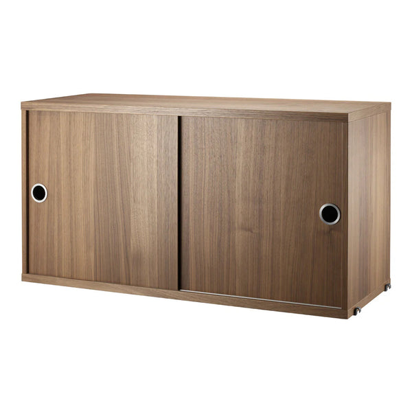 Cabinet Portes coulissantes - 78 x 30 x 42 cm - Noyer