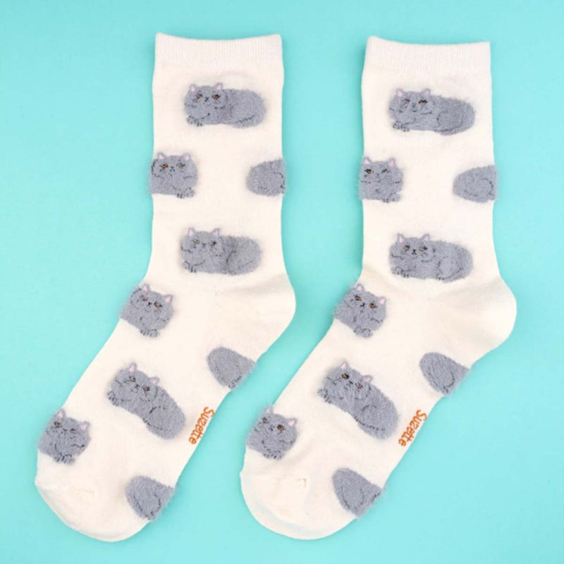 Chaussettes Chat Suzette - Blanc