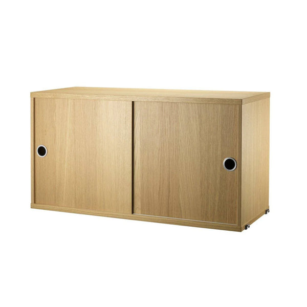 Cabinet Portes coulissantes - 78 x 30 x 42 cm - Chêne