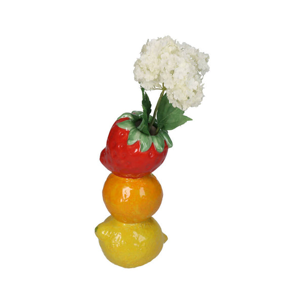Vase Fruits en faïence - Multi - 9,6 x 8 x 19,5 cm