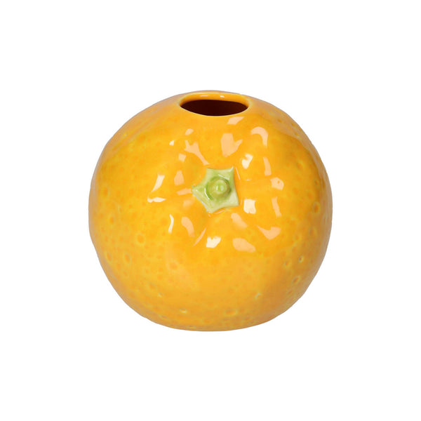 Vase Orange en faïence - Orange - Ø 11,3 x 9,7 cm