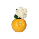 Vase Orange en faïence - Orange - Ø 11,3 x 9,7 cm | Fleux | 5