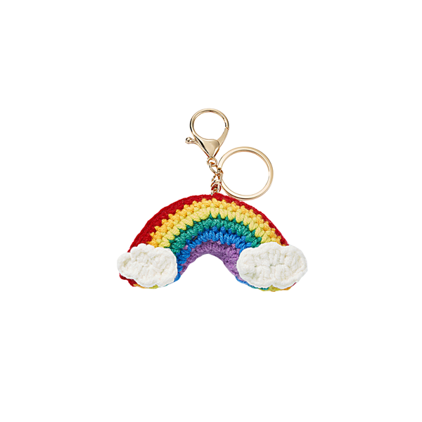 Porte-clés et bijou de sac - Arc-en-ciel Crochet Multicolore