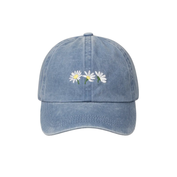 Casquette Broderie Daisy Flowers