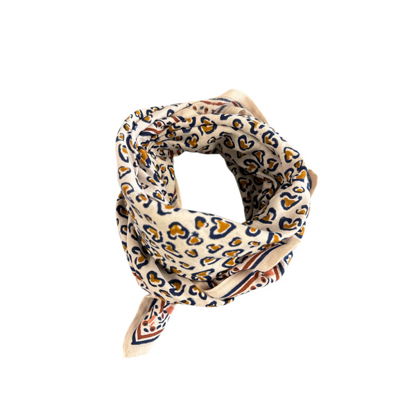 Foulard Léo Navy - 100 cm