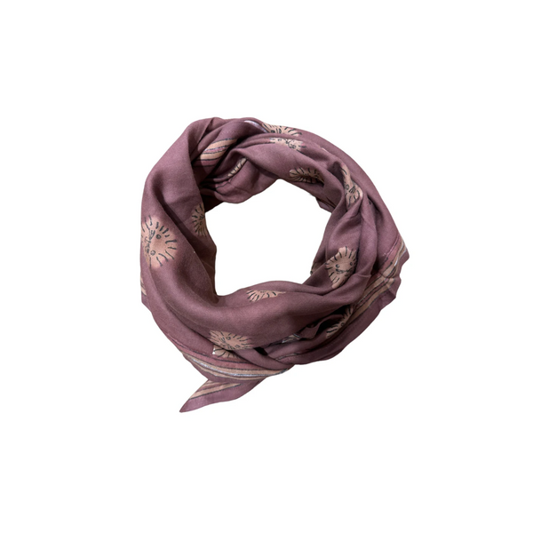 Foulard Lion Prune - 100 cm