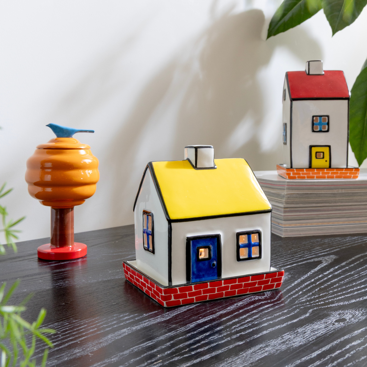 Porte-bougies En Céramique à Peindre – Lot De 2, Modèle Cottage, Activité Créative Pour Enfants