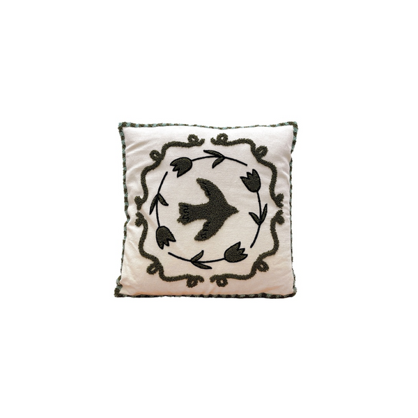 Coussin Influence Colombe kaki
