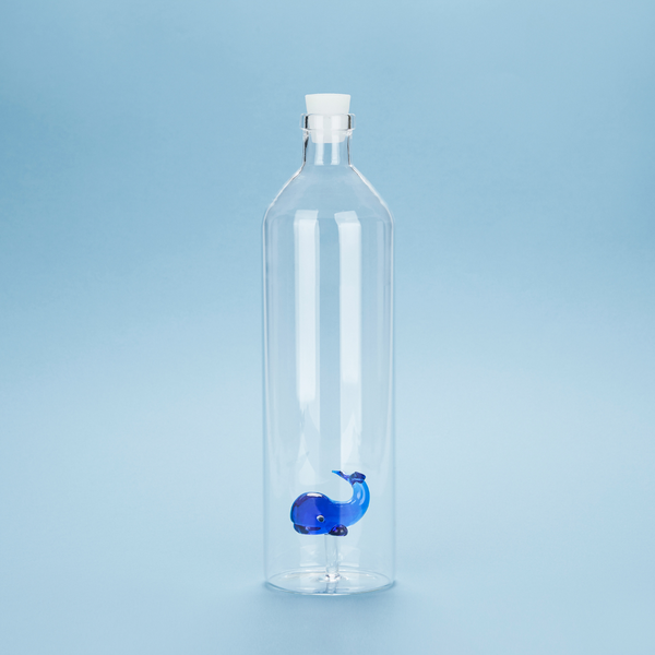 Bouteille Baleine bleue Atlantis en verre borosilicate - 1,2 L