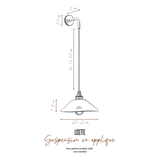 Suspension en applique Lisette en Grès Chamotté Ivoire | Fleux | 7