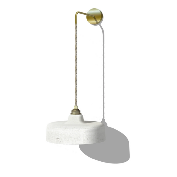 Suspension en applique Ursule en Grès Chamotté Ivoire