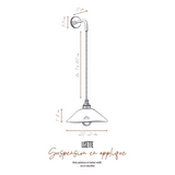 Suspension en applique Lisette en Grès Minuit | Fleux | 7