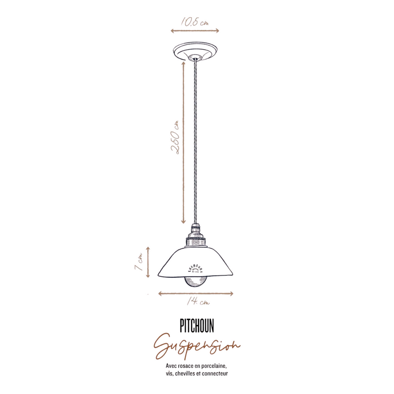 Suspension Pitchoun en Porcelaine biscuit