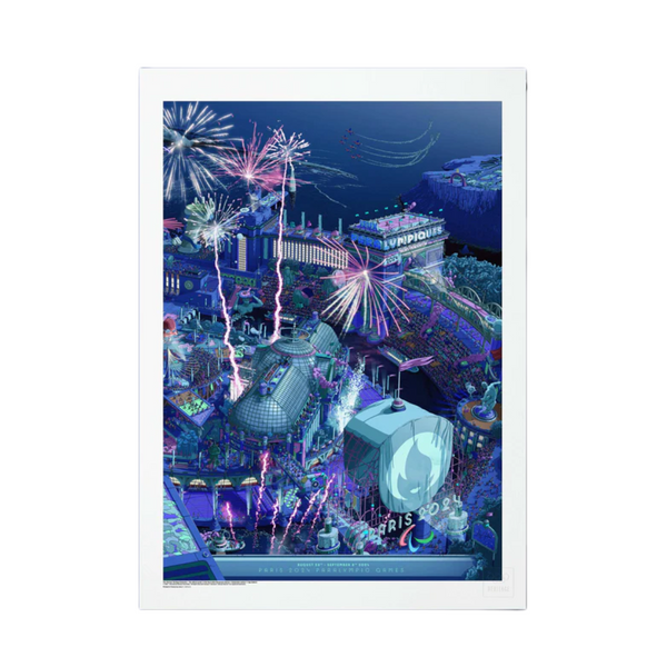 Affiche Officielle des Jeux Paralympiques de Paris 2024 - Version Célébration - 50 x 70 cm