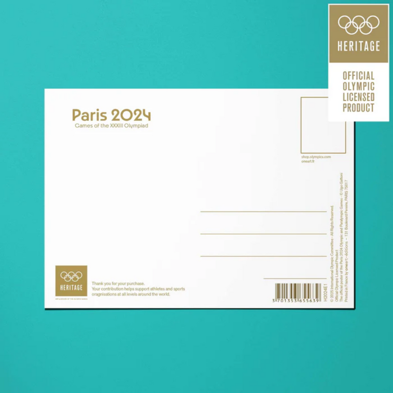 Carte postale de l'affiche Officielle des Jeux de Paris 2024 - Version Panoramique