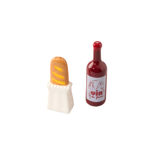 Salière et poivrière - Baguette et Vin
