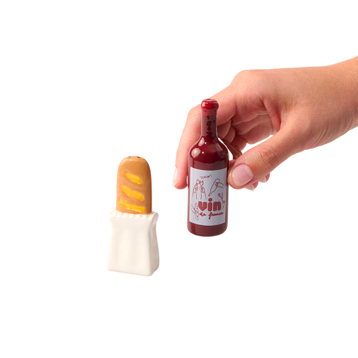 Ensemble Salière Et Poivrière Céramique 80 Ml - Mini Format Avec étiquettes, Pour Cuisine, Voyage, Pique-nique, Cadeau élégant - 2