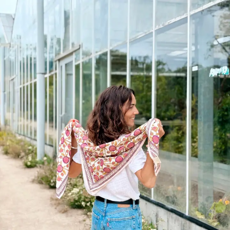 Foulard Delhi Pink Pondichery