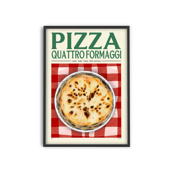 Affiche Pizza Quattro Formaggi