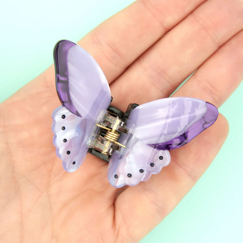 Mini Pince à Cheveux Papillon - Mauve