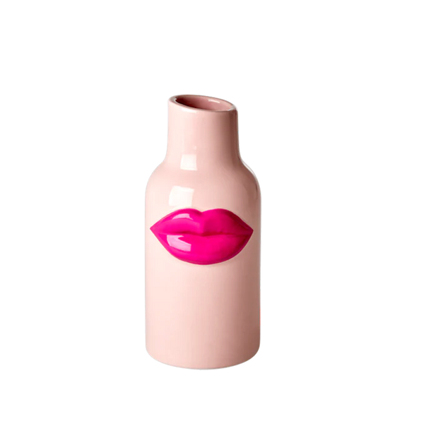 Lips ceramic vase