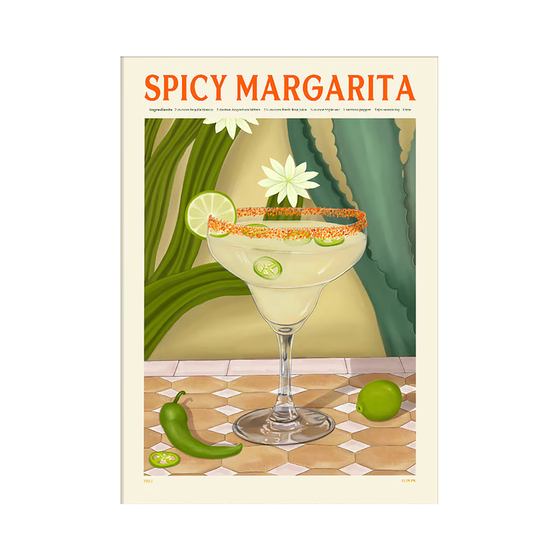 Cocktail Poster - Elin PK - Spicy Margarita 