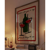 A3 Wine With You With Border Poster | Fleux | 6