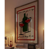 Affiche A3 Wine With You With Border | Fleux | 6