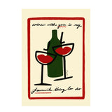 A3 Wine With You With Border Poster | Fleux | 4