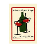 Affiche A3 Wine With You With Border | Fleux | 4