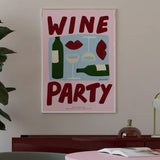 Affiche A3 Wine Party Pink Red | Fleux | 3