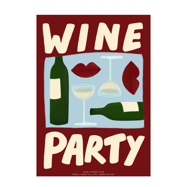 Affiche A3 Wine Party Red