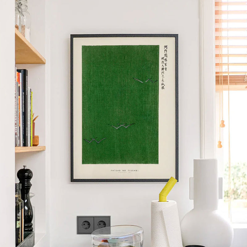 Poster Tsubaki Woodblock Print III