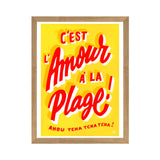 Affiche C'est l'amour à la Plage Toqué Frères - 30 cm x 40 cm | Fleux | 3