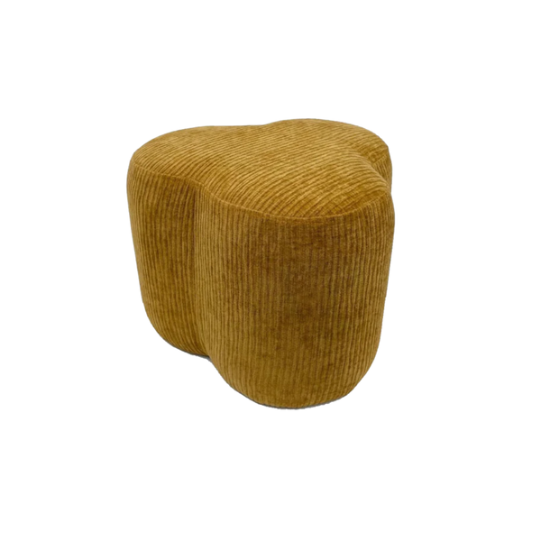 Pouf Agapa Velours - Jaune moutarde