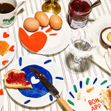 Assiette Coeur - Bleu | Fleux | 4