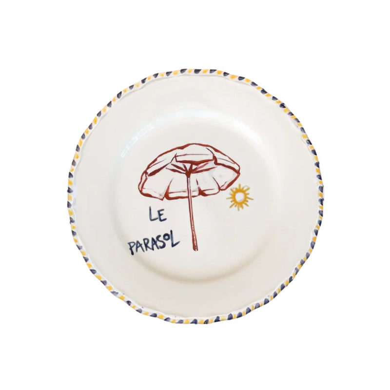 Assiette La plage - Le parasol