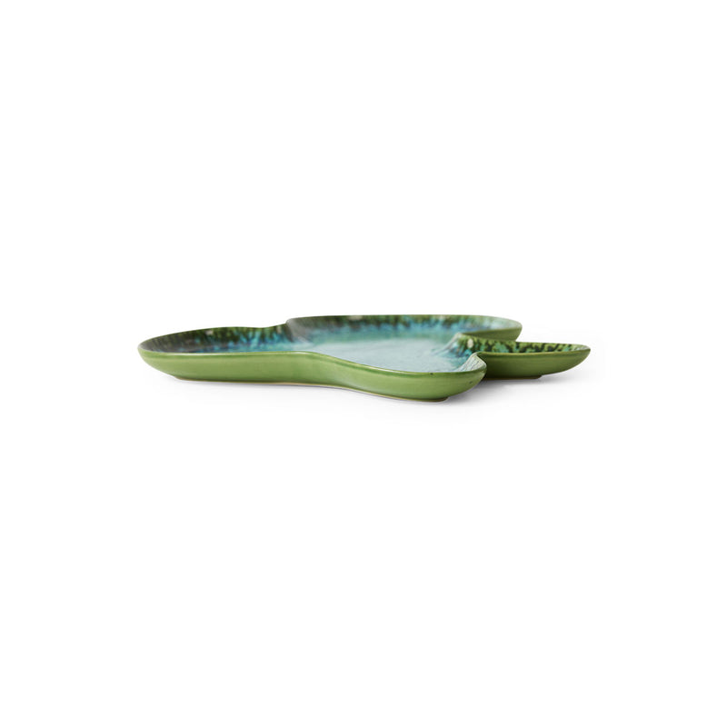 Shell Teal Plate - L 39.5 cm x W 38 cm