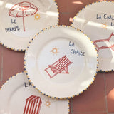 Assiette La plage - Le parasol | Fleux | 5