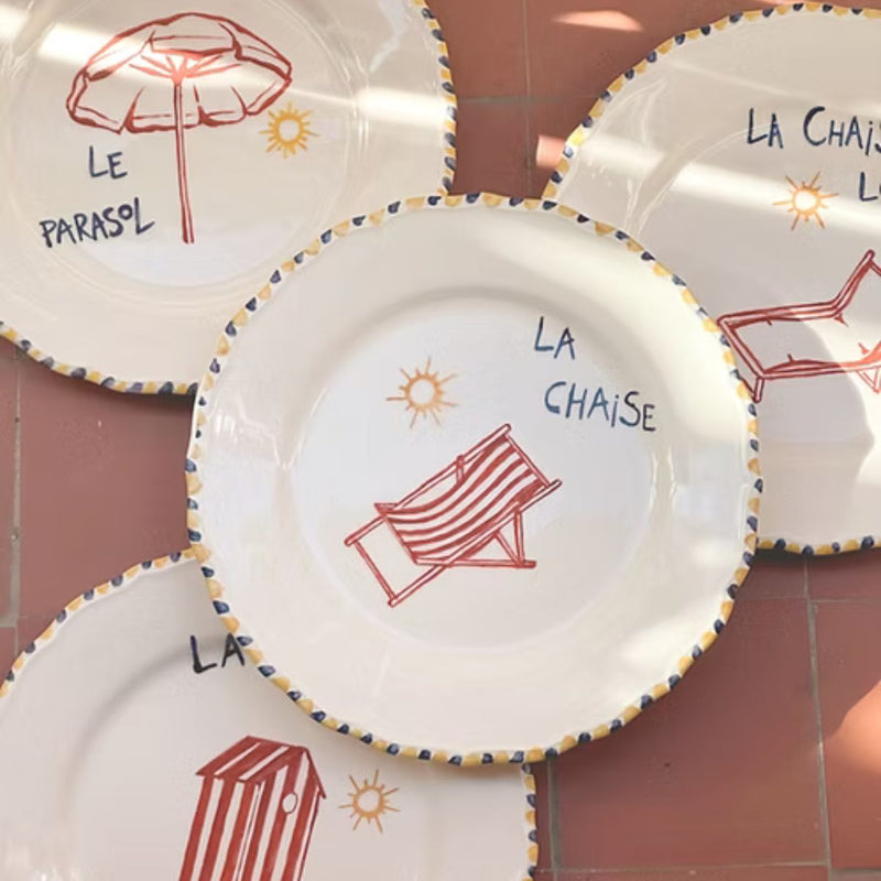 Assiette La plage - Le parasol