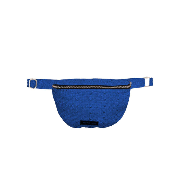 Sac Banane Custine Tweed - Bleu