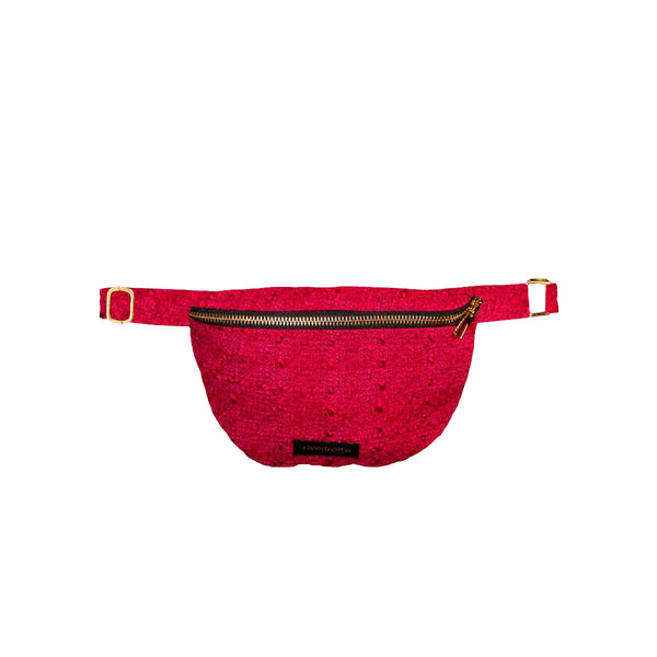 Sac Banane Custine Tweed - Fuschia