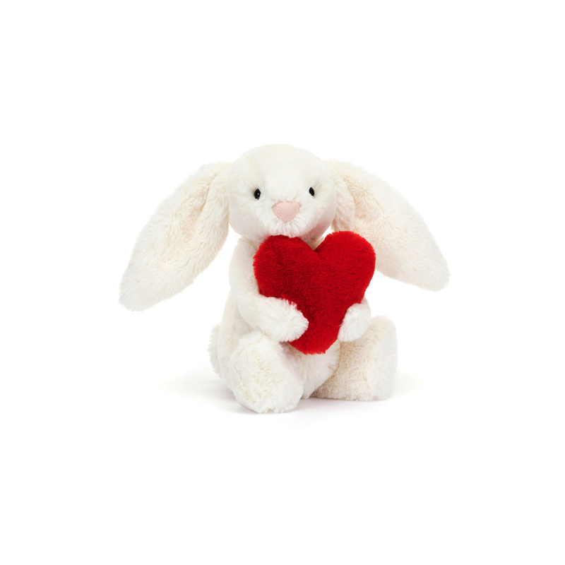 peluche petit lapin bashful coeur d amour h 18 cm jellycat fleux Fleux