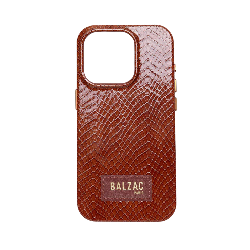 Embossed cognac phone case