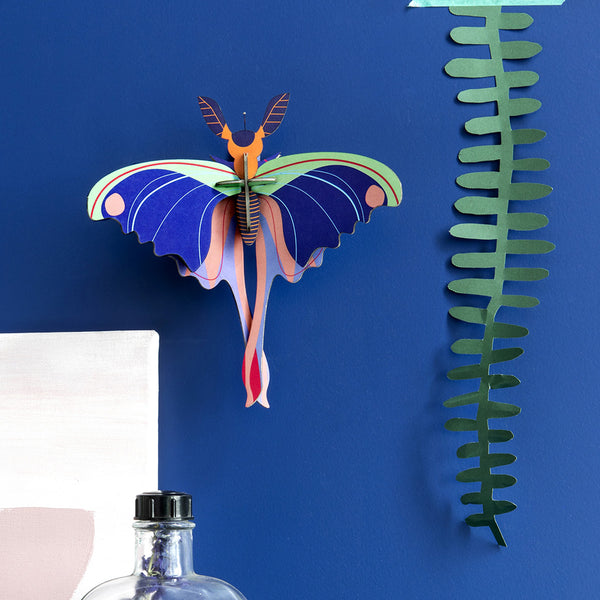 Décoration murale Papillon Blue Comet en carton recyclé