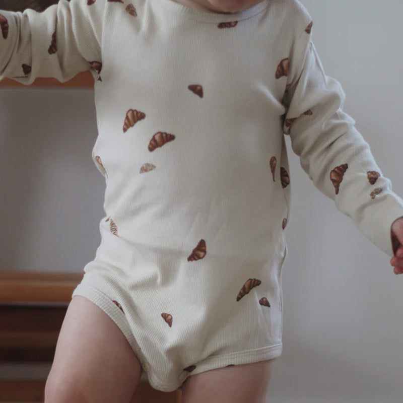 Croissants long sleeve bodysuit